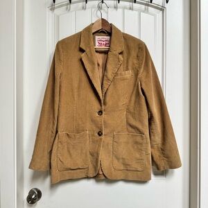 Levi’s Autumn Cotton Corduroy Blazer in Iced Coffee. Size S